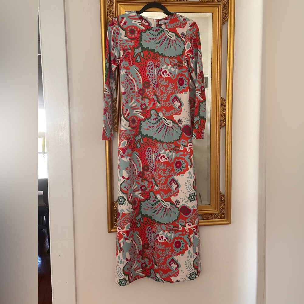 CK Bradley Vibrant Patterned Long Sleeve Maxi Dress/XS